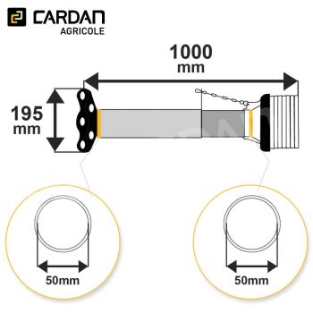 Le modèle de Protecteur de cardan grand angle complet Walterscheid 85.103.136.736 - PRH85103136736-WALTERSCHEID