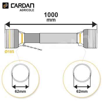 Le modèle de Protecteur de cardan complet Walterscheid 85.290.1000 - PR852901000-WALTERSCHEID