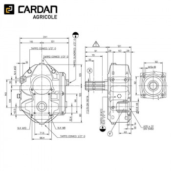 Le modèle de Boitier multiplicateur hydraulique ZBM6071.311.035-BIMA - ZBM6071.311.035-BIMA