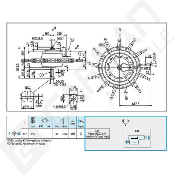 Le modèle de Boite de vitesse K-795A-795112-COMER - K-795A-795112-COMER