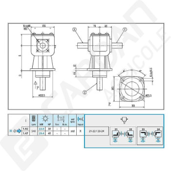 Le modèle de Boitier LF-205J-205805-COMER - LF-205J-205805-COMER