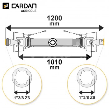 Le modèle de Transmission cardan agricole 21 Cv 1,20 mt Walterscheid - TO312-WALTERSCHEID