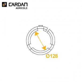 Le modèle de Bague de bol protecteur grand angle série SFT S6-S7 gorge diam. 128 mm - BBP/SFTS6-S7-BONDIOLI