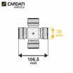 Le modèle de Croisillon de cardan agricole C08-BENZI - 30x106,5 - C08-BENZI