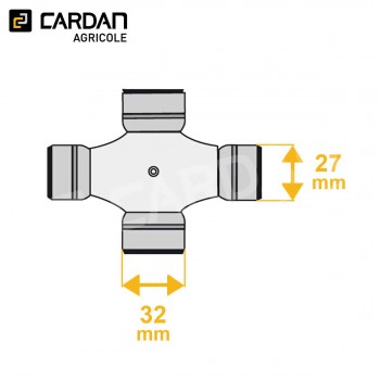 Le modèle de Croisillon de cardan agricole C30-BENZI - 32x76 - 27x94/98 - C30-BENZI