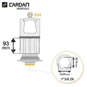 Le modèle de Limiteur à cames en étoile homocinétique Walterscheid K34B 55.675.03 / 1174787 - HLC294/2-WALTERSCHEID