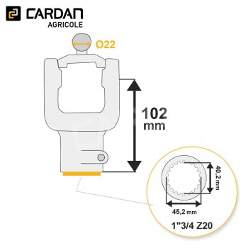 Le modèle de Machoire grand angle Walterscheid 20.11.920 (1366872) - HMA2810-WALTERSCHEID
