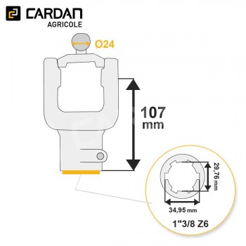 Le modèle de Machoire grand angle Walterscheid 21.10.810 (1366838) - HMA29-WALTERSCHEID
