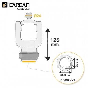 Le modèle de Machoire grand angle Walterscheid 21.83.812 (1365804) - HMA298VB-WALTERSCHEID