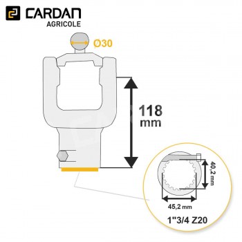 Le modèle de Machoire grand angle Walterscheid 36.18.832 (1195106) - HMA3110BC-WALTERSCHEID