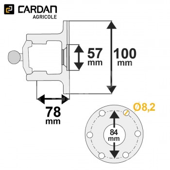 Le modèle de Machoire plateau Walterscheid 21.16.816 / 1366856 - HMP29100F6-WALTERSCHEID