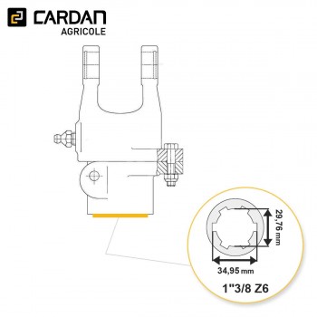 Le modèle de Limiteur à boulon de rupture Walterscheid K61/1 57.106.12 / 1322928 - LB03-WALTERSCHEID