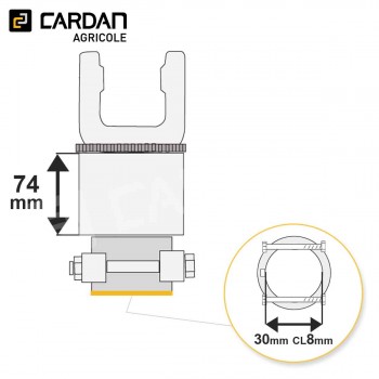 Le modèle de Limiteur à cames en étoile Walterscheid K33B 55.698.03 / 1197808 - LC053/2/30MMCL8-WALTERSCHEID