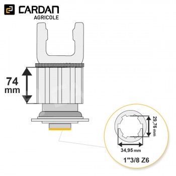 Le modèle de Limiteur à cames en étoile Walterscheid K33B 55.202.03 / 1346993 - LC053/2-WALTERSCHEID