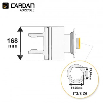 Le modèle de Limiteur auto débrayable Walterscheid K64/12R 59.115.41 / 1134829 - LDC05-138-6/D/1100-WALTERSCHEID