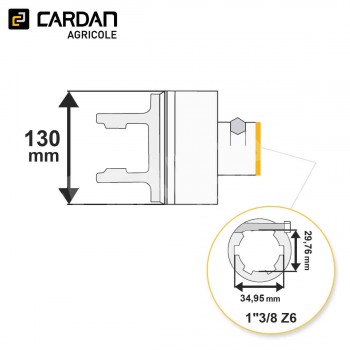 Le modèle de Limiteur auto débrayable Walterscheid K64/22R 59.117.43 / 1693363 - LDC20-138-6/D/2000-WALTERSCHEID