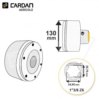 Le modèle de Limiteur auto débrayable Walterscheid 59.102.42 (1133802) - LDCMP136-138-6/G/1400-WALTERSCH