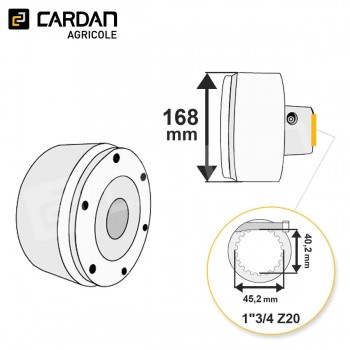 Le modèle de Limiteur auto débrayable Walterscheid 59.103.44 (1129880) - LDCMP160-134-20/G/2500-WALTERSC