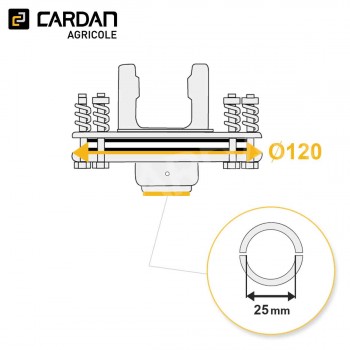 Le modèle de Limiteur à frictions Walterscheid K94/1 56.107.19 / 1164363 - LF02/2120AL25-WALTERSCHEID