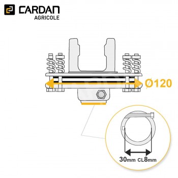 Le modèle de Limiteur à frictions Walterscheid K94/1 56.104.19 / 1363976 - LF02/2120ALB30-WALTERSCHEID