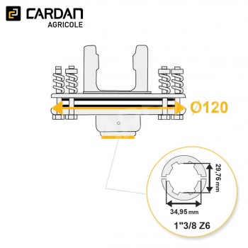 Le modèle de Limiteur à frictions Walterscheid K94/1 56.105.19 / 1367664 - LF02/2120GO-WALTERSCHEID