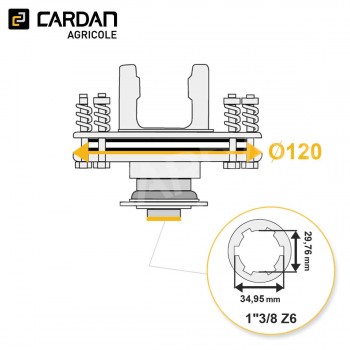 Le modèle de Limiteur à frictions Walterscheid K94/1 56.117.19 / 1125854 - LF02/2120VB-WALTERSCHEID