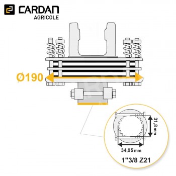 Le modèle de Limiteur à frictions Walterscheid K90/4 56.101.09 / 1342361 - LF0208/4190P-WALTERSCHEID