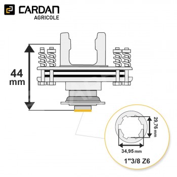 Le modèle de Limiteur à frictions Walterscheid K92 56.219.16 / 1110358 - LF05/2150VB/3-WALTERSCHEID
