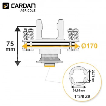 Le modèle de Limiteur à frictions Walterscheid K96 56.100.50 / 1172237 - LF05/2170VB/2-WALTERSCHEID