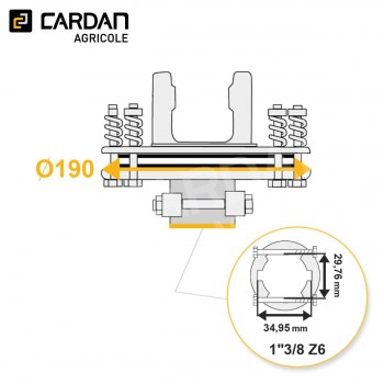Le modèle de Limiteur à frictions Walterscheid K90 56.100.08 / 1333299 - LF05/2190P-WALTERSCHEID