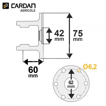Le modèle de Machoire plateau Walterscheid 10.27.01 / 1040380 - MP02W75F6-WALTERSCHEID