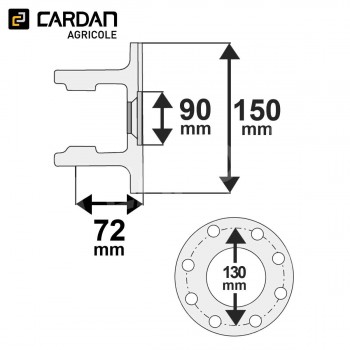 Le modèle de Machoire plateau Walterscheid 36.19.03 / 1331038 - MP20150F8-WALTERSCHEID