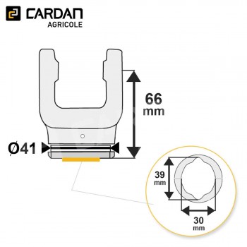 Le modèle de Machoire tube Walterscheid 10.49.00 / 1040456 - MTCE02-WALTERSCHEID