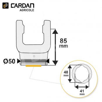 Le modèle de Machoire tube Walterscheid 21.12.00 / 1041318 - MTCE05-WALTERSCHEID