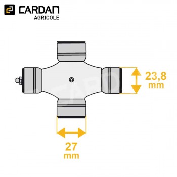 Le modèle de Croisillon de cardan agricole C29G-BENZI - 27x74,6 - 23,8x91/95 - C29G-BENZI