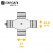 Croisillon de cardan agricole C29G-BENZI - 27x74,6 - 23,8x91/95