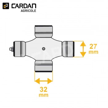Le modèle de Croisillon de cardan agricole C30G-BENZI - 32x76 - 27x94/98 - C30G-BENZI