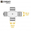 Croisillon de cardan agricole Bondioli 4120L0006 - 34,9x106 - 30,2x109