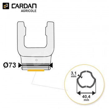 Le modèle de Machoire tube Bondioli 204S26855 - MTFRESFTS2-BONDIOLI