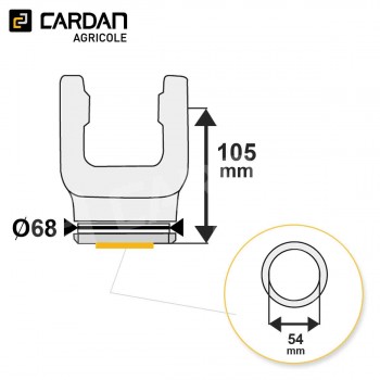 Le modèle de Machoire tube Benzi 30,2x92 - Cuna extérieur 54 - MTCUE07-BENZI