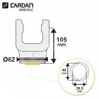 Machoire tube Benzi 36x89 - Citron intérieur 39,5x49