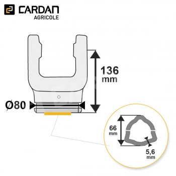 Le modèle de Machoire tube Benzi 41x118 - Triangle extérieur 66x5,6 - MTTE11-BENZI
