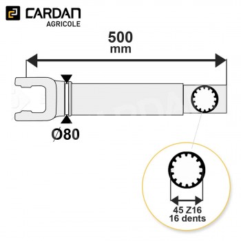 Le modèle de Machoire tube Benzi 41x118 - Fourche cuna 45 Z16 - MTCUFE11-BENZI