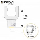 Machoire d'extrémité Benzi 42x104 - 1-3/8 Z6 Boulon sécant