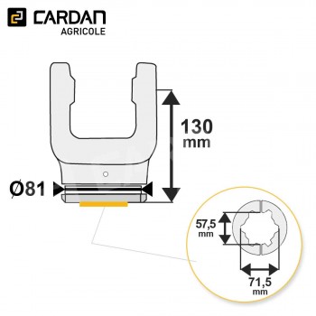 Le modèle de Machoire tube Walterscheid 26.14.00 / 1168278 - MTEE210-WALTERSCHEID
