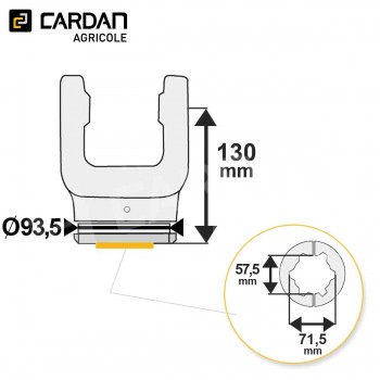 Le modèle de Machoire tube Walterscheid 26.14.30 / 1119928 - MTEE210/PD-WALTERSCHEID