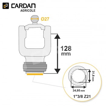 Le modèle de Machoire de grand angle Benzi - 32x76 - 27x94/98 - 1-3/8 Z21 - HMA308VBM-BENZI