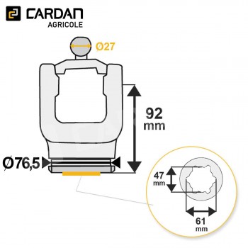 Le modèle de Machoire grand angle Walterscheid 35.14.311 (1133906) - HMTEE30/PD-WALTERSCHEID