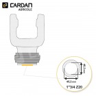 Machoire d'extrémité Bondioli série SFT SH 5720N3855 - 1-3/4 Z20