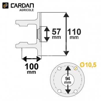 Le modèle de Machoire plateau Benzi 30,2x80 - Diamètre 110 - 4 trous entraxe 94 - MP06110F4-BENZI
